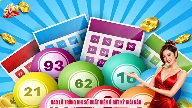 Bao lô trúng khi số xuất hiện ở bất kỳ giải nào