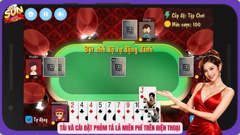 Tải và cài đặt Phỏm tá lả miễn phí trên điện thoại
