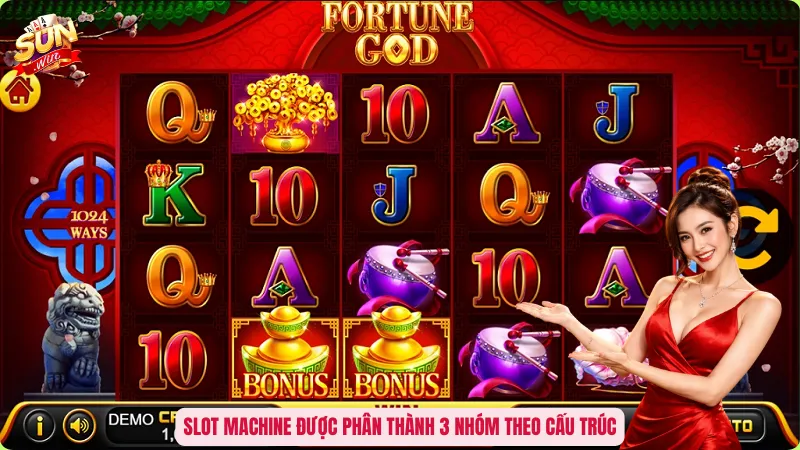 Slot machine được phân thành 3 nhóm theo cấu trúc