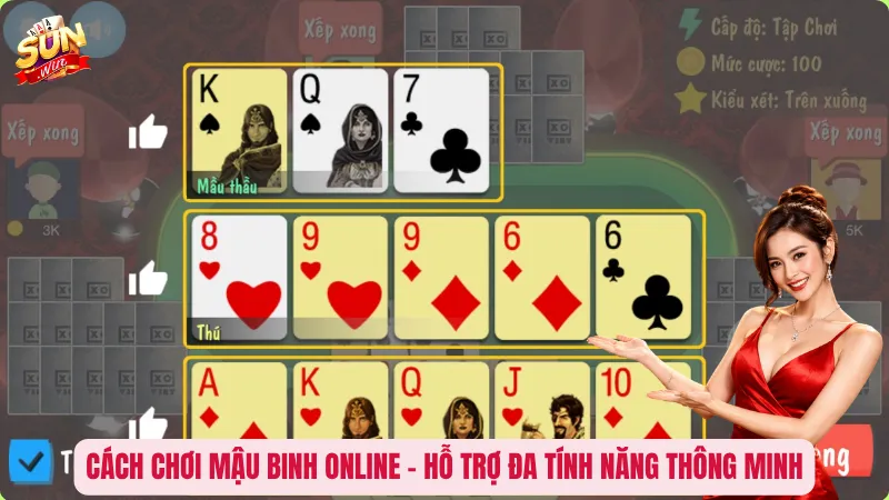 Cách chơi Mậu Binh online – Hỗ trợ đa tính năng thông minh