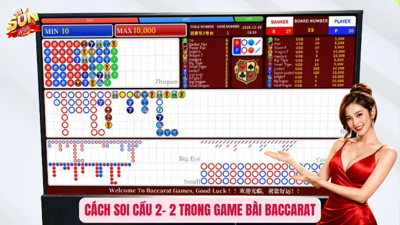Cách soi cầu 2- 2 trong game bài Baccarat