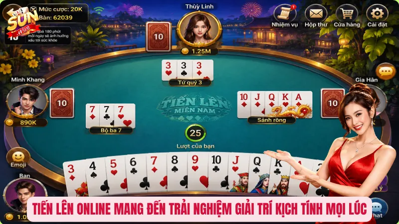 Tiến Lên online mang đến trải nghiệm giải trí kịch tính mọi lúc